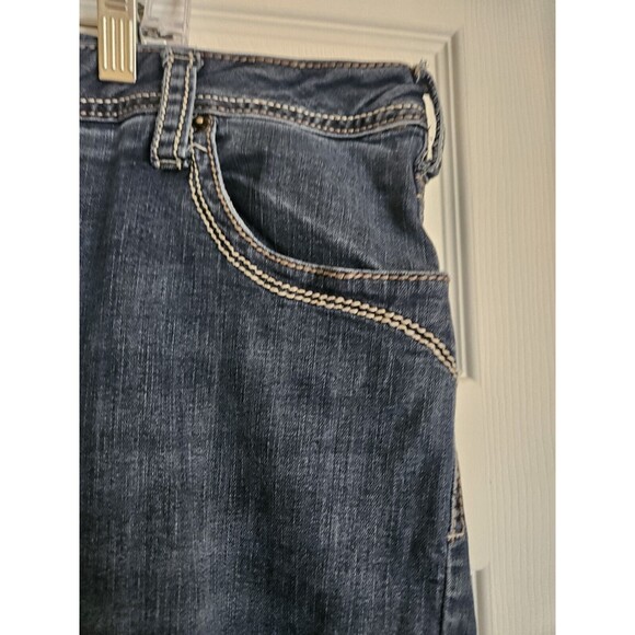 Lane Bryant Womens CROP GENIUS FIT Dark Wash High Rise Denim Blue Jeans Size 22 - Picture 3 of 7